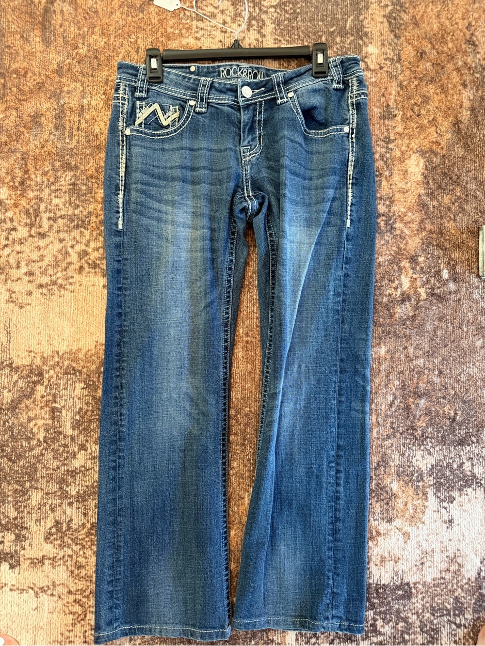 Rock & Roll Denim Cowgirl Dark Blue Y2K #0105